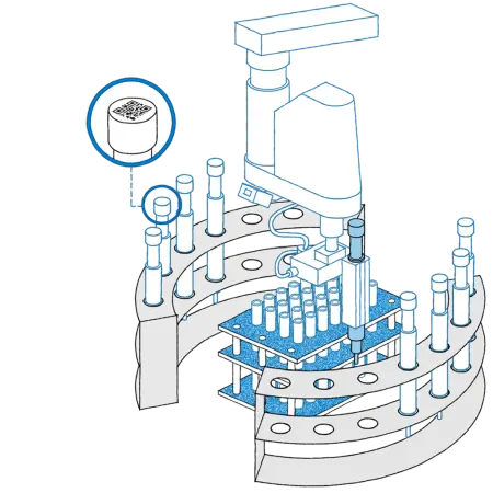 Drawing of the USPS peptide synthesis platform